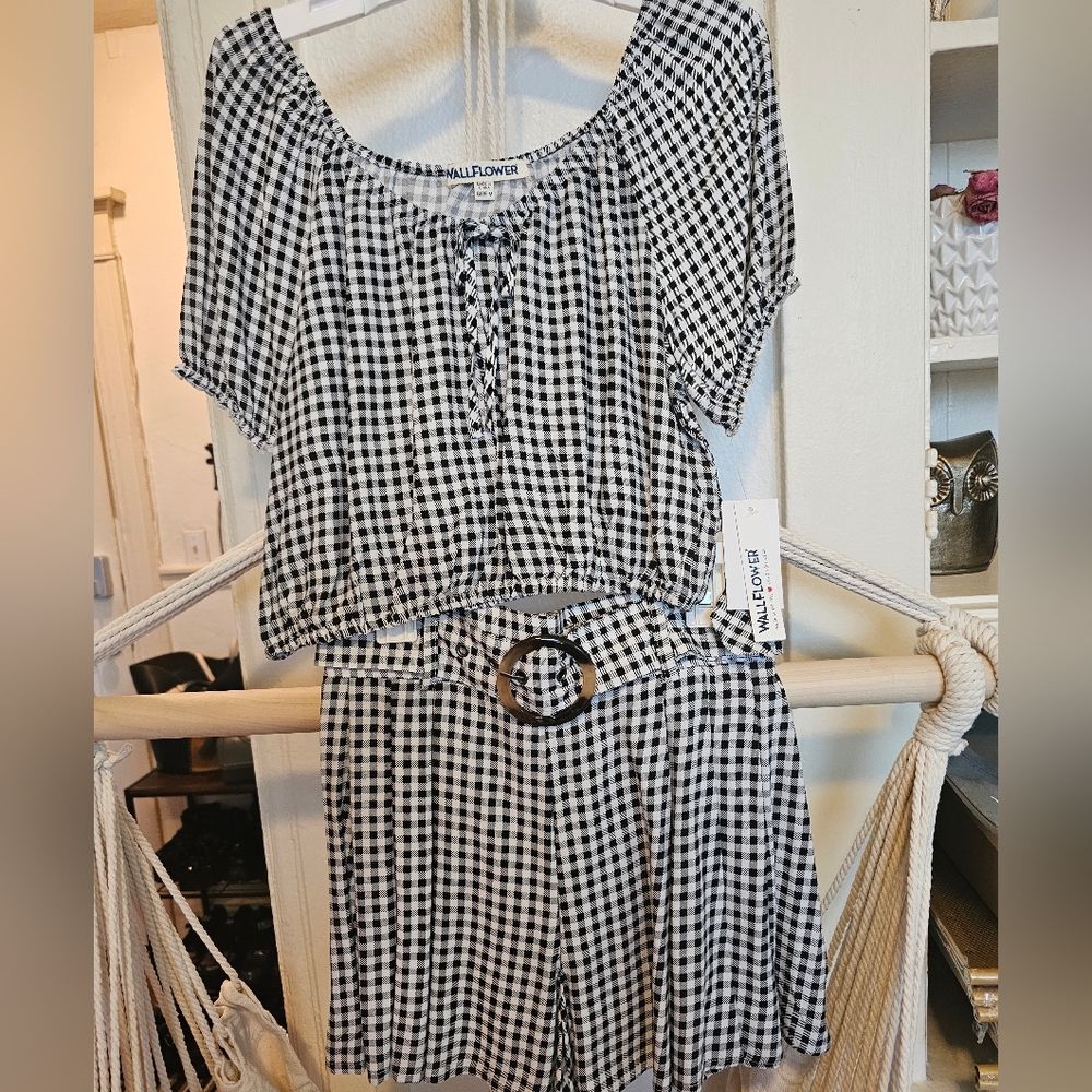 Wildflowers checkered two-piece